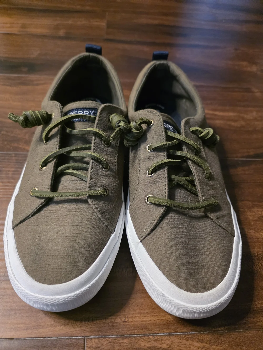 Sperry Women's Olive Green Boat Shoes Size 10 Sneakers STS85742